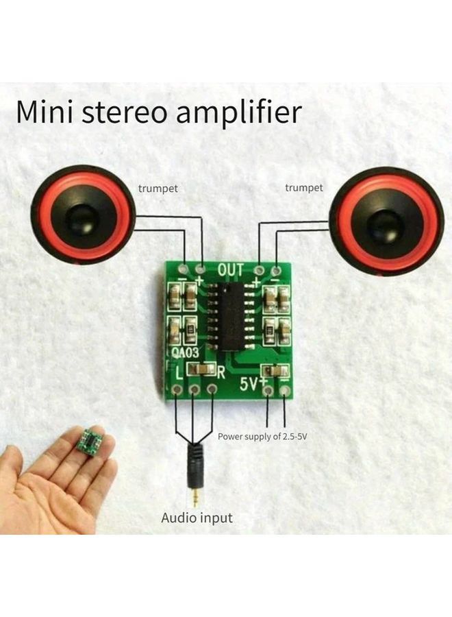 PAM8403 3W Stereo Amplifier Board 2 Pcs Dual Channel Compact Audio Amplifier - Image 1
